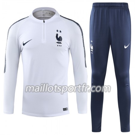 France 2 Stars Ensemble Sweat d'entrainement Blanc 2018